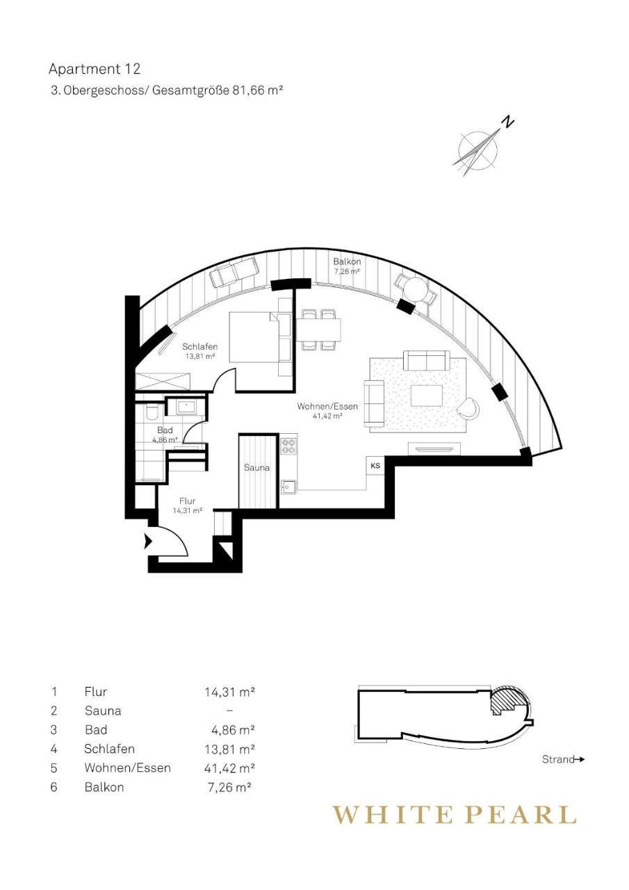 White Pearl Apartment 3.12 Тимендорфер Странд Екстериор снимка